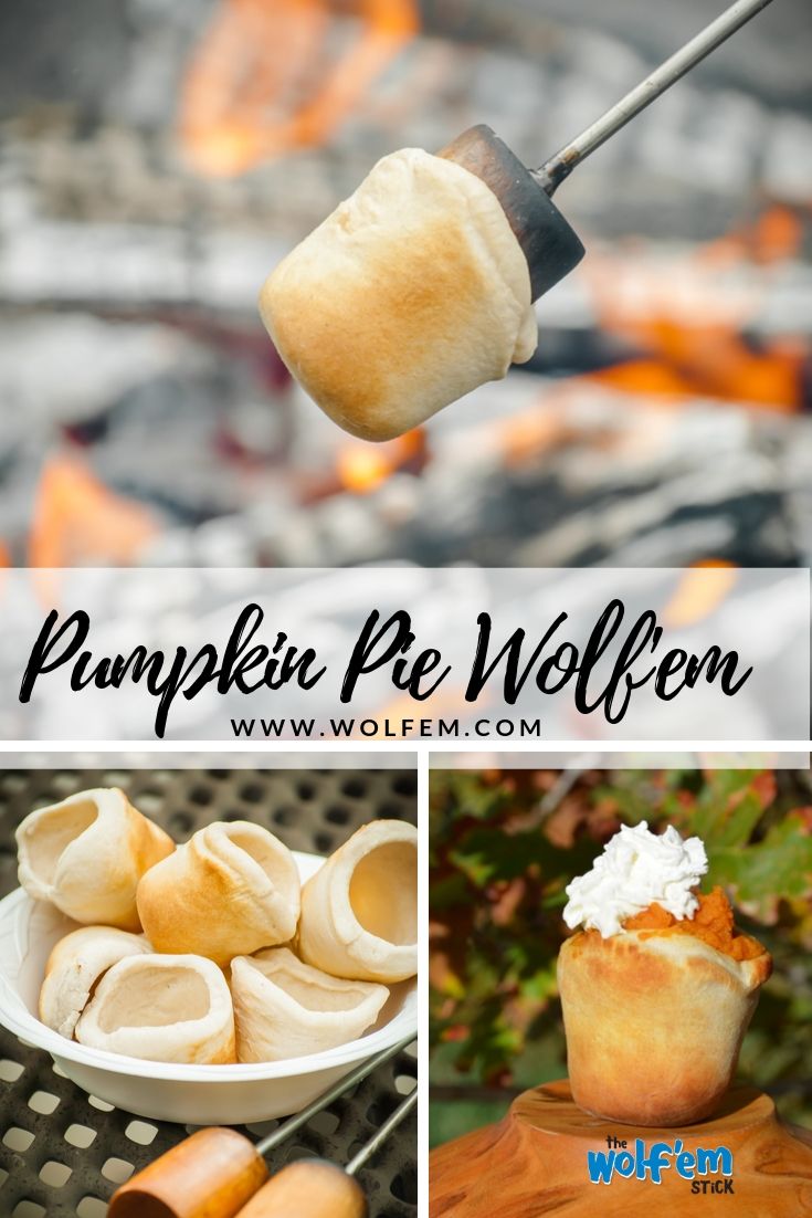 Pumpkin Pie Wolf'em.  Tasty, easy, healthy , fun Wolf'em Stick recipe for family, friends.