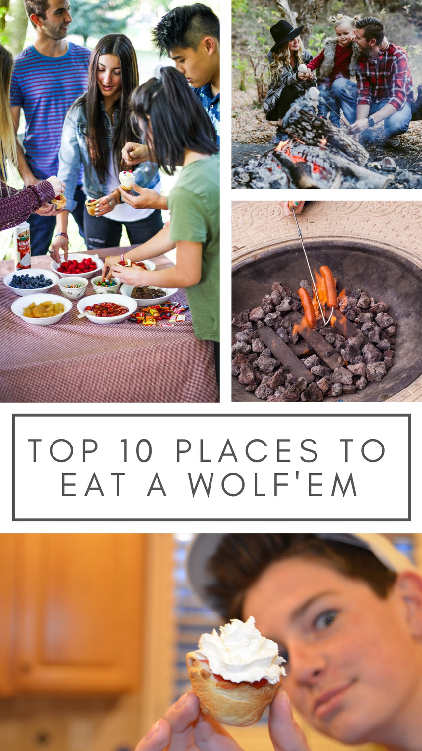 Top 10 places to eat  Wolf'em biscuit cup.